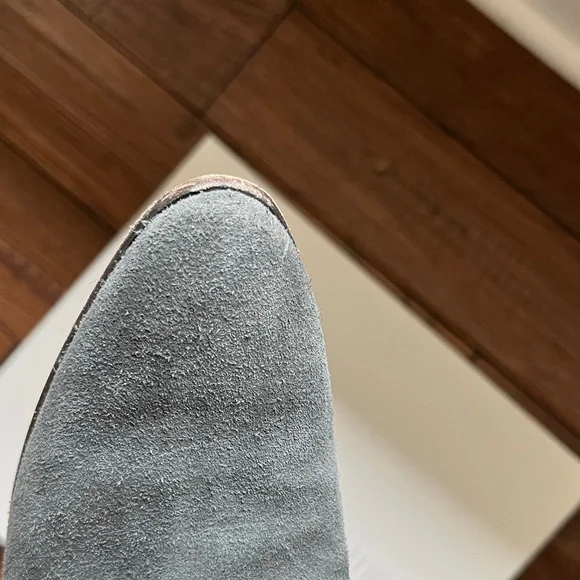 Manolo Blahnik Grey Suede Heeled Boots - Picture 6 of 9